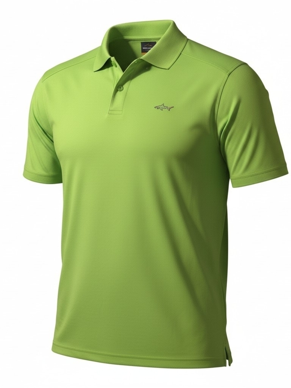 Greg Norman For Tasso Elba 5 Iron PLAY DRY Men's SIZE L Golf Polo Lime Green